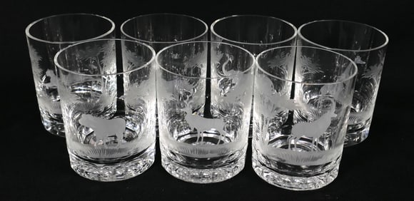 Seven Four Queen Anne Crystal Double Old Fashioneds