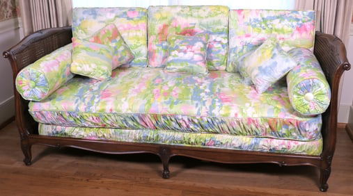 Antique Louis XV Style Day Bed with Caning