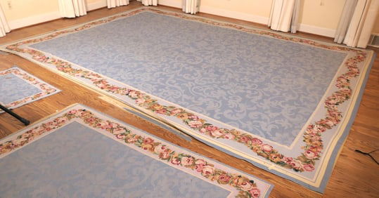 French Aubusson Hand Crafted Needlepoint Rug