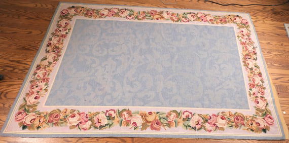 French Aubusson Hand Crafted Needlepoint Rug