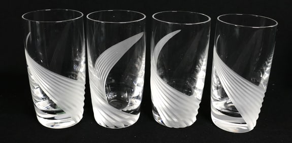 Four Lenox Windswept Highballs
