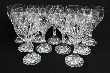 Eleven Baccarat Massena Water Goblets