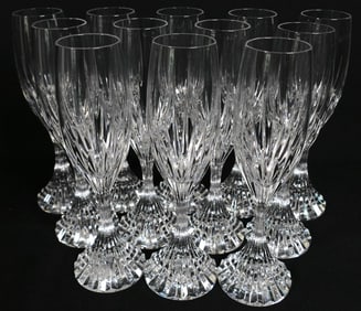 Twelve Baccarat Massena Champagne Flutes