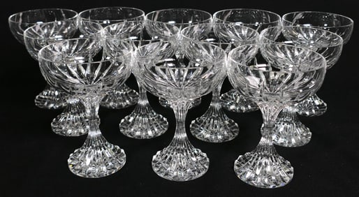 Twelve Baccarat Massena Tall Sherbet Glasses