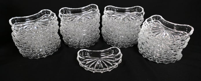 Set of (28) Crescent Shaped Bone Dishes