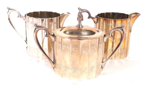 Lunt Silver Plate Sugar and Creamers
