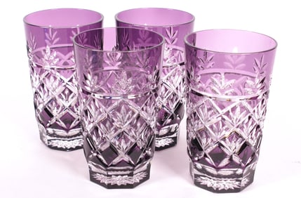 Bohemian Crystal Highball Glasses
