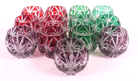 Thirteen Bohemian Votive Holders