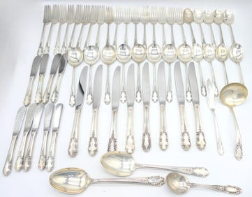 Sterling Service for Eight Rogers Bridal Veil Flatware