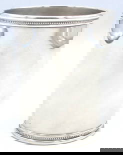 Sterling Julep Cup: Sterling silver julep cup without monogram. Marked JFK for Presidential significance and Mark J Scearse Shelbyville, KY on bottom. Weight: 4.917 ozt Location: Kitchen