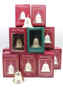 Fifteen Sterling Reed & Barton Bell Ornaments