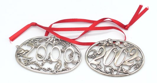 Two Sterling Ornaments