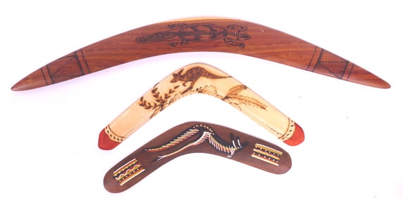 Three Australian Boomerangs