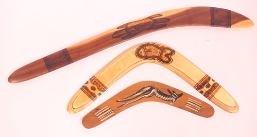 Three Australian Boomerangs