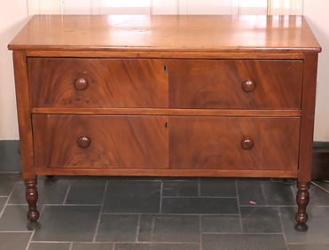 Two Drawer Wood Chest