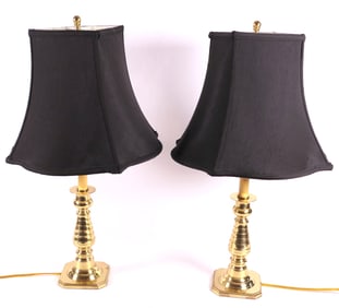 Two Brass Table Lamps