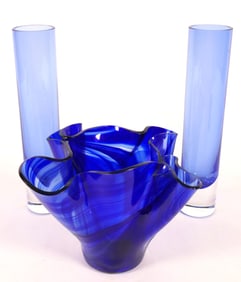 Swirl Handkerchief Vase and Bud Vases
