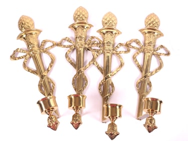 Four Brass Candle Sconces