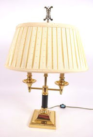 Brass Double Candlestick Style Table Lamp