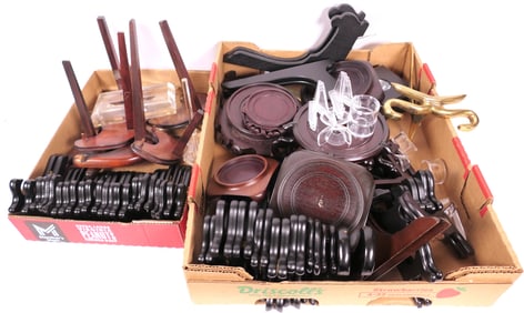Two Boxes of Stands for Plates and Pictures