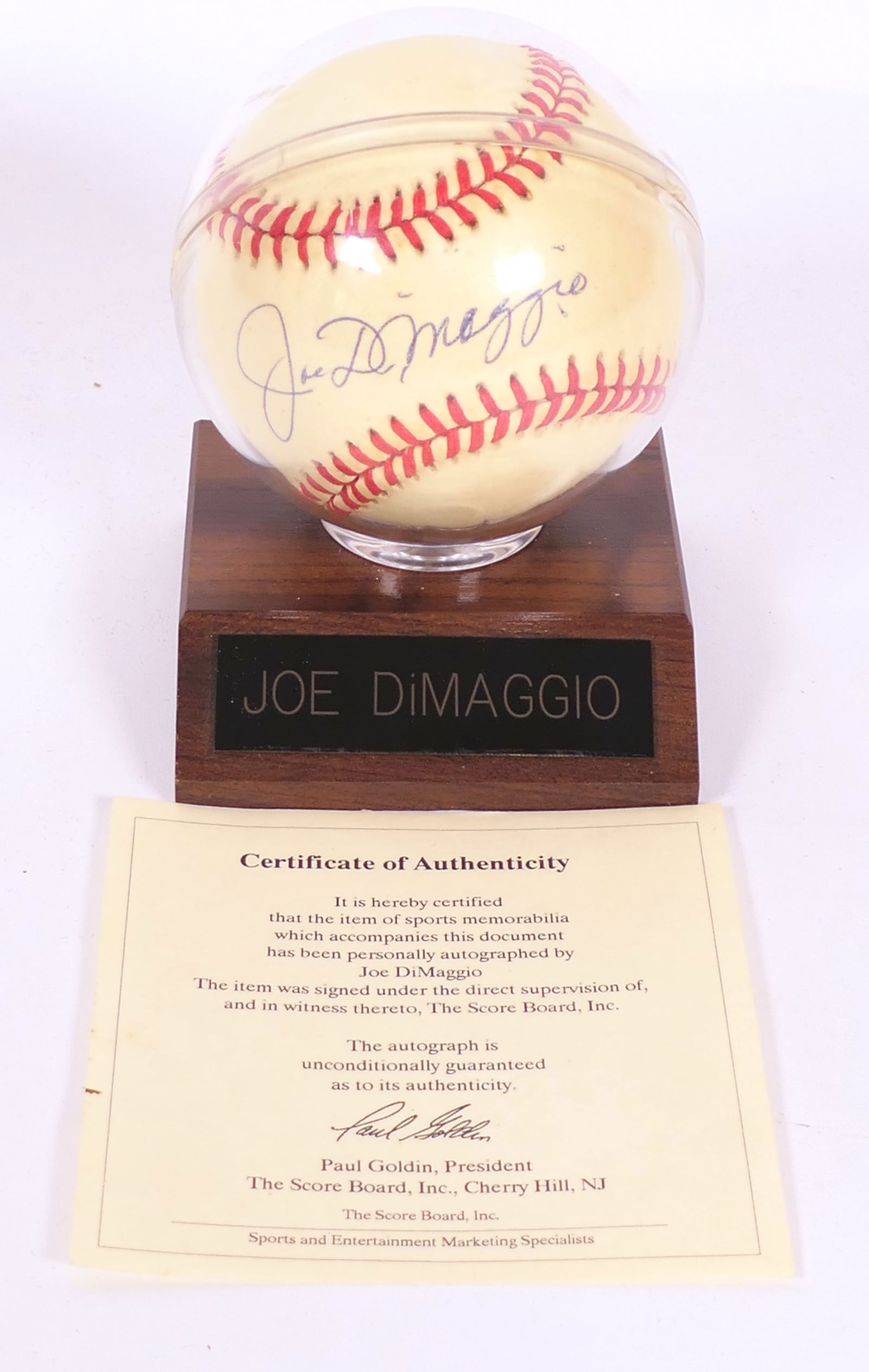 Signed Joe DiMaggio Baseball (1 of 7)