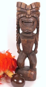Tiki God and Hawaiian Uli Uli