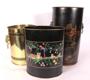 Three Metal Containers