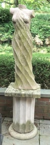 Female Form Statue on Pedestal