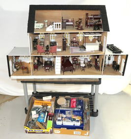 Hand Crafted Fixer Upper Dollhouse and Contents