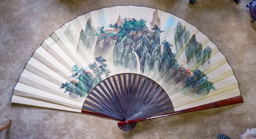 Large Chinese Paper Wall Fan