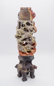 Hand Carved Soapstone Totem