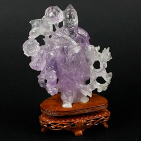 Carved Fluorite Guanyin