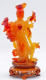 Carved Carnelian Lady Figurine