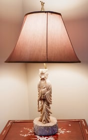Immortal Soapstone Carving Lamp