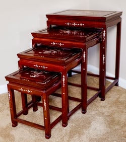 Set of Four Chinese Stack Tables