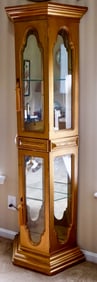 Golden Exterior Double Door Display Cabinet
