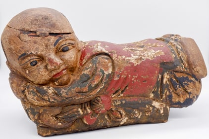 Antique Wooden Opium Pillow