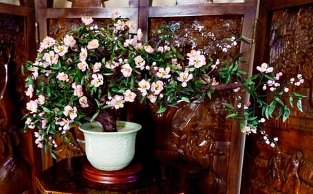 Ornamental Glass Cherry Blossom Bonsai