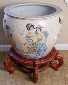 Large Geisha Design Fish Bowl