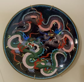 Chinese Cloisonne Enamel Charger
