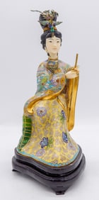 Chinese Cloisonne Lady Statue