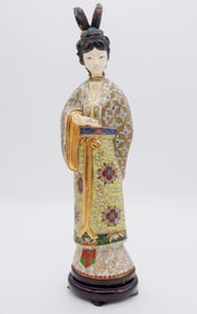Chinese Cloisonne Geisha Figurine