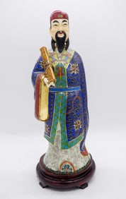 Chinese Cloisonne Scholar Figurine