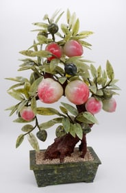 Large Jade Bonsai with Peaches