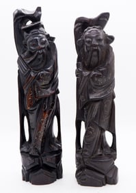 Wood Carved Asian Sculptures