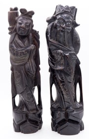 Wood Carved Asian Sculptures