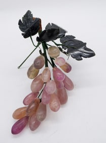 Rose Quartz and Jade Grape Cluster