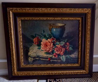 Vernon Ward Print Still Life Study of Roses