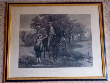 Framed Engraving by William Wellstood of Alonzo Chappel Painting