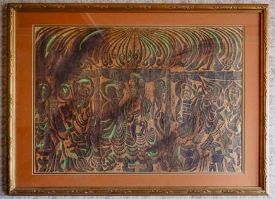 Embossed Abstract Mythological Scene